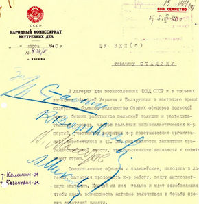 İşte Stalin'in katliam belgesi