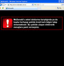 McDonalds tan dolandırıcılık uyarısı