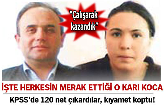 ��te KPSS rekortmeni kar� koca!