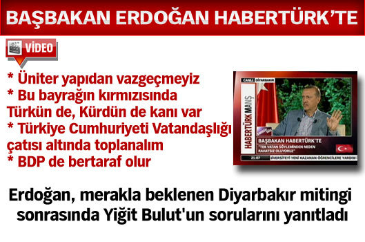 Başbakan HABERTÜRK TV'de