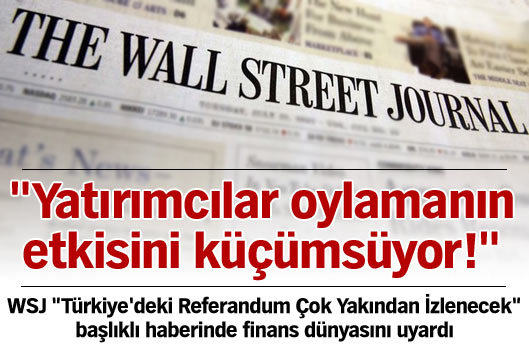 "Yatırımcılar oylamanın etkisini küçümsüyor!"