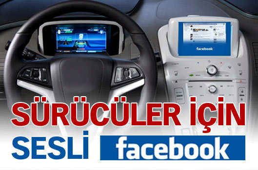 Sürücüler için sesli Facebook!