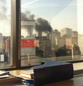 Mecidiyeköy'de iş merkezinde yangın çıktı...