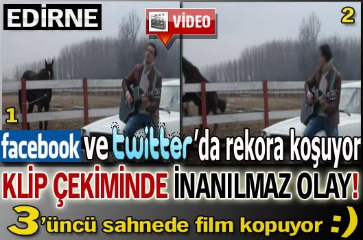 Klip &ccedil;ekiminde inanılmaz olay! VİDEO 