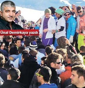 Şebnem Dinçgör'ün kayak tatili