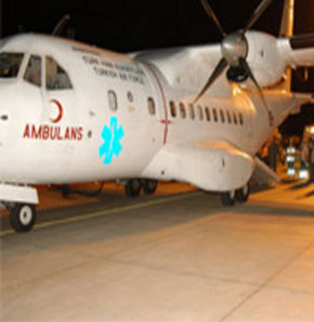 4 sedyeli ambulans uçak geliyor 