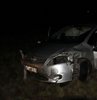 Polislerin bulunduğu otomobil şarampole uçtu
