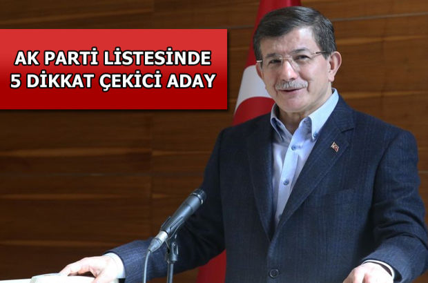 Ak Parti'nin milletvekili aday listesinde, Başbakan ve Ak Parti Genel Başkanı Ahmet Davutoğlu'nun 'yakınında' bulunan isimler de bulunuyor