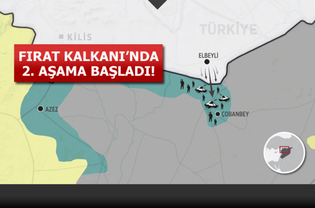 Bir grup TSK zırhlısı Suriye'nin Çobanbey ilçesine girdi!