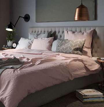 Camera da letto - ispirazione colori - Rosa e grigio