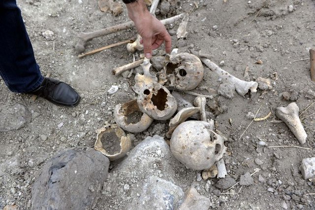 Ardahan'da boş arazide insan kemikleri bulundu