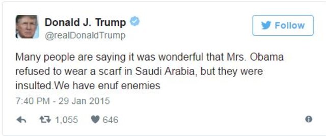 Donald Trump ve eşi, Suudi Arabistan'da!