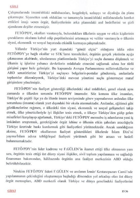 MİT'in Darbe Komisyonu'na gönderdiği raporun tam metni