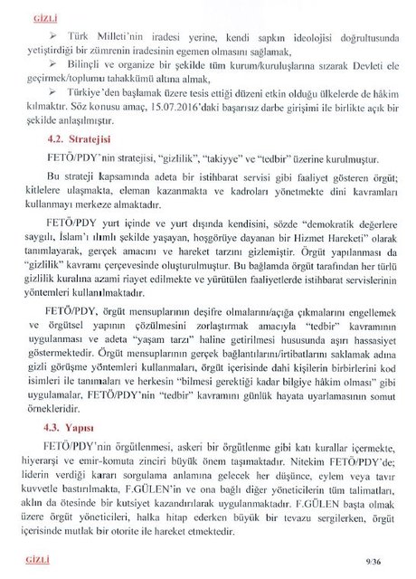 MİT'in Darbe Komisyonu'na gönderdiği raporun tam metni