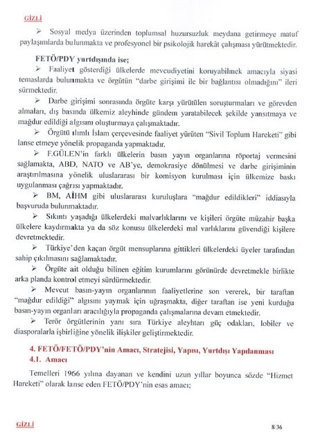 MİT'in Darbe Komisyonu'na gönderdiği raporun tam metni