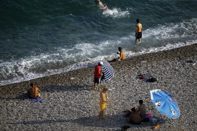Bodrum'da İskandinav turistler tatilin tadını çıkarıyor