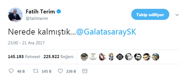 Fatih Terim'in ilk sözleri: Galatasaray...