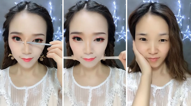 Makyajlarını silen Çinli kadınlar tanınmayacak hale geldi