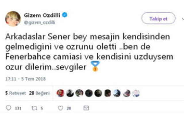 Gizem Özdilli, Şener Özbayraklı'yı önce ifşa etti sonra özür diledi- Magazin haberleri