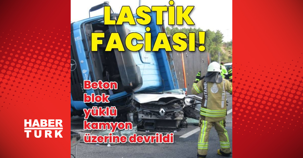 Son Dakika Lastik Facias Kamyon Otomobilin Zerine Devrildi Haberler