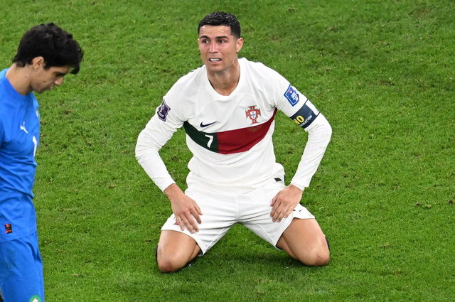 Cristiano Ronaldo ağladı Fas Portekiz maçı sonrasında olay görüntüler