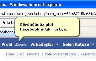 Facebook hesabınızı Türkçeleştirin
