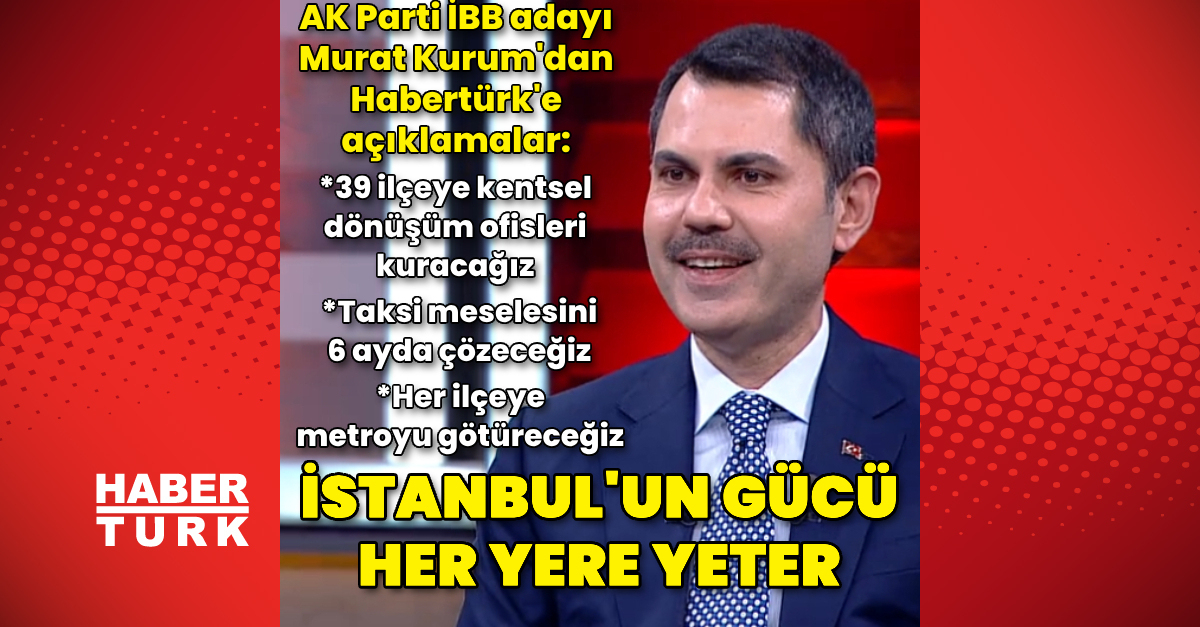 AK Parti İstanbul Büyükşehir Belediye Başkan adayı Murat Kurum dan