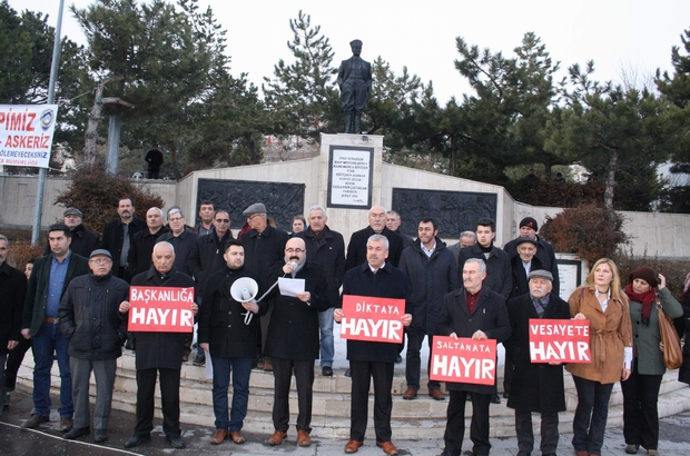 Yozgat'ta 'Başkanlığa Hayır' eylemi yapıldı