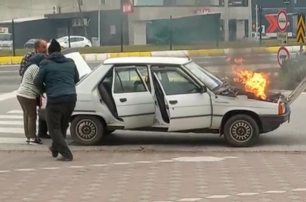 Lpgli Ara Alev Ald Korku Dolu Dakikalar Kameralara Yans D