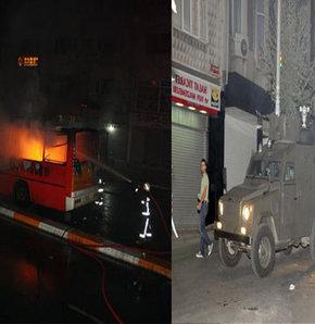 Beyoğlu ve Şişli'de iki ayrı markete iftar saatinde saldıran ve terör örgütü yandaşı olduğu sanılan maskeli grup, seyir halindeki otobüsü de yaktı