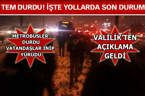 İstanbul'da trafik felç!