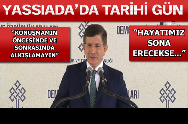 Başbakan Davutoğlu Yassıada'da konuştu