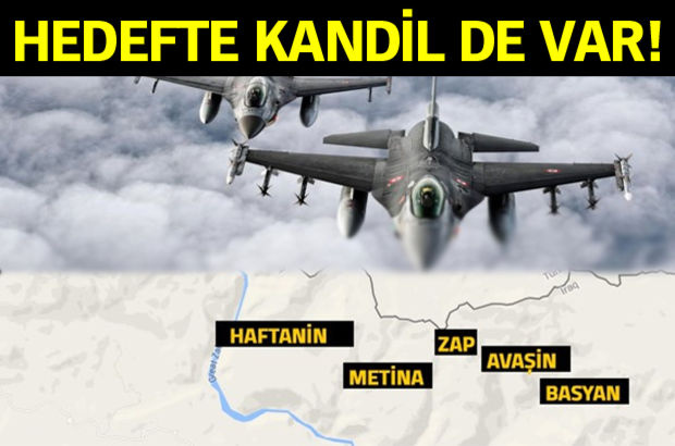 Türk jetlerinden Kuzey Irak'ta PKK'ya bombardıman!
