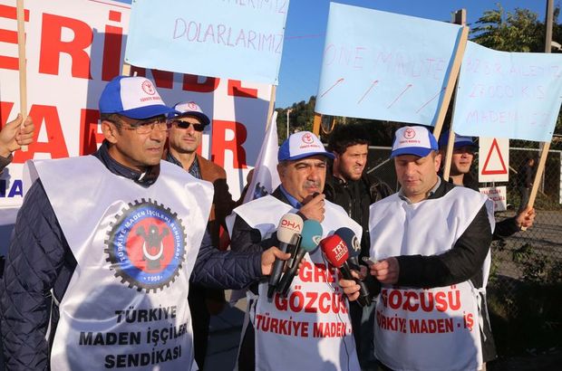 Rize'de bakır madeni işçileri grevde