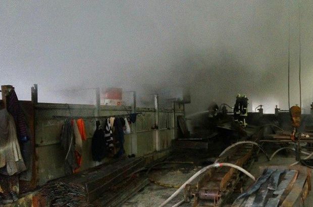 Denizli'de döküm atölyesinde yangın çıktı