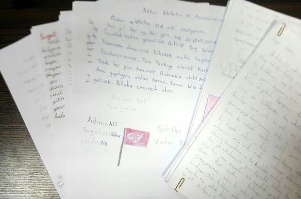 Asker ve polislere duygulandıran mektuplar