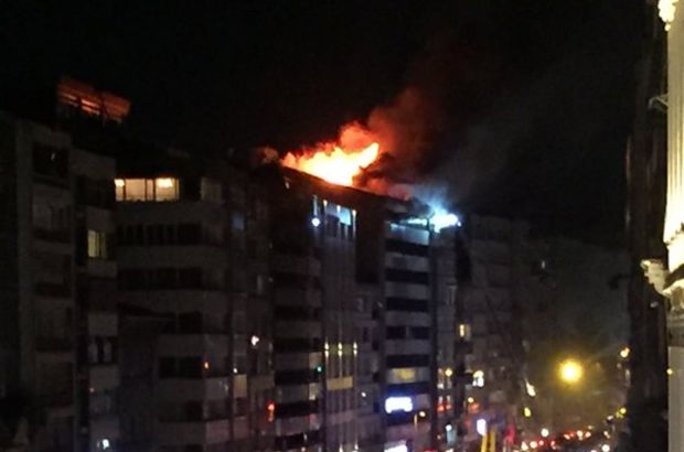 İstanbul Halaskargazi Caddesi'nde korkutan yangın