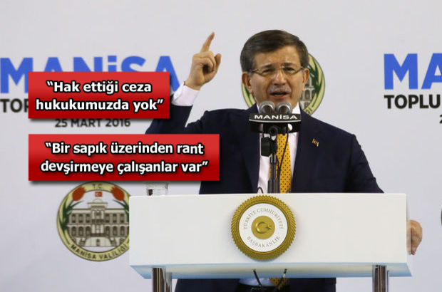 Başbakan Ahmet Davutoğlu'ndan Manisa'da Karaman açıklaması