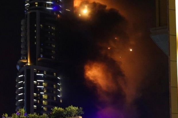 Birleşik Arap Emirlikleri'nde gökdelen yangını