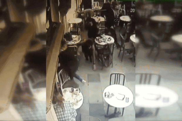 Nişantaşı'nda ünlü kafedeki saldırı anı kamerada