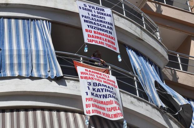 Aydın'da uzlaşmayan mirasçılara pankartlı tepki