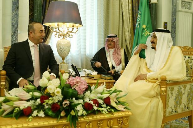 Dışişleri Bakanı Mevlüt Çavuşoğlu, Suudi Arabistan Kralı Selman bin Abdulaziz ile görüştü