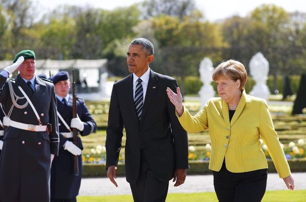 ABD Başkanı Barack Obama, Almanya Başbakanı Angela Merkel ile bir araya geldi