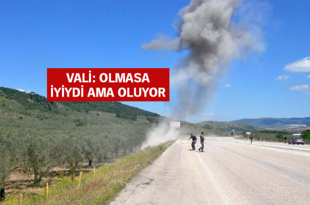 SON DAKİKA! Soma'da yola tuzaklanan bomba patladı: 1 astsubay yaralı