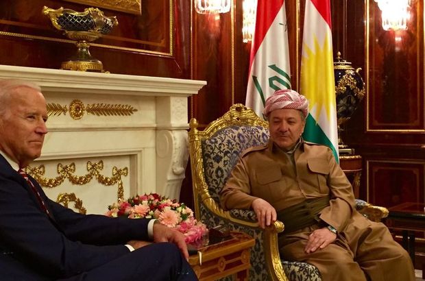 Mesut Barzani ile Joe Biden Erbil'de görüştü