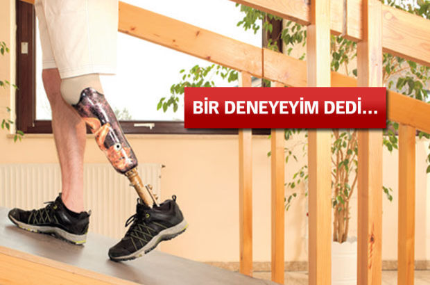 İsmail protez bacakla hayata bağlandı İsmail protez bacakla hayata bağlandı