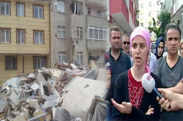 Bahçelievler'de çöken bina mağdurları Habertürk TV'de