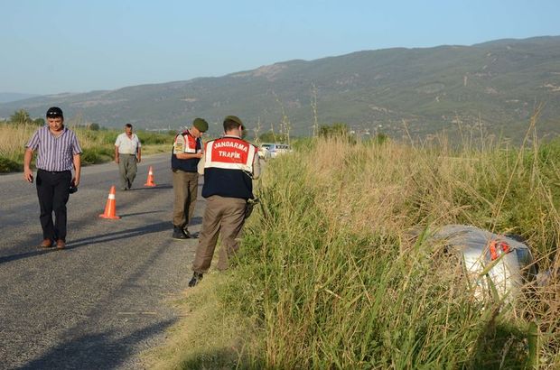 Aydın'da otomobil sulama kanalına devrildi baba öldü, kızı yaralandı
