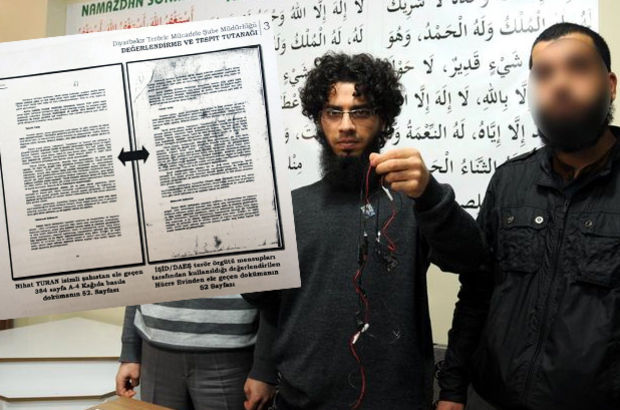 IŞİD'in 2 bin 580 sayfalık Arapça arşivi, telefon ihbarı ile ele geçirilmiş