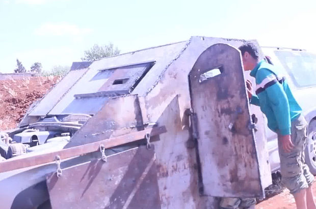 IŞİD'e ait bomba yüklü araç ilk kez böyle görüntülendi